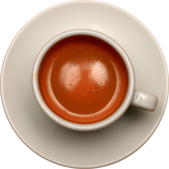 Photo of a cup of espresso coffee